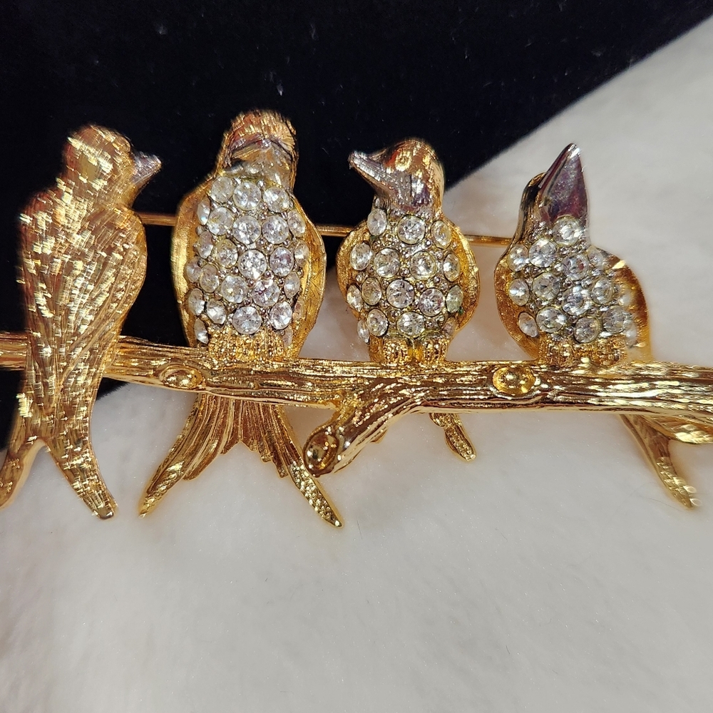 Joan Rivers Songbirds Vintage Brooch - Picture 2 of 6